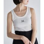 タンクトップ ノースリーブ 細リブタンクトップ レディース