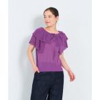 ニット セーター KOYORI ケープフリルプルオーバーニット レディース