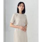 tシャツ クルーネック ストレッチプリーツカットソー / セットアップ対応 レディース