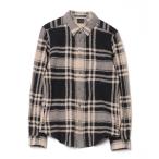 「KIIT」 チェック柄長袖ネルシャツ 2 ブラウン メンズ