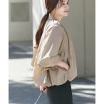 コート アウター ワッシャーナイロンギャザーブルゾン レディース