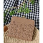 財布 zucchero 花柄型押しデザインがま口2つ折り財布 レディース