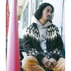 「BAYFLOW」 ニットカーディガン MEDIUM ブラック メンズ