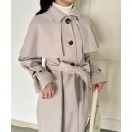 [OLIVE des OLIVE] пальто с отложным воротником MEDIUM слоновая кость женский 