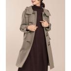 [NANO universe] полупальто "даффл коут" 36 оттенок зеленого прочее 4 женский 