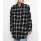 「ONE fifth」 長袖ネルシャツ 2 ダークグレー メンズ