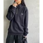 「FRED PERRY」 スウェットカットソー M ブラック レディース