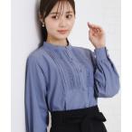 ブラウス シャツ 「きれいめ・通勤」ランダムタックレースシャツ レディース