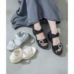 サンダル 「XS-LLサイズ展開・美脚」ビジュー厚底エアソールサンダル IY5738 レディース