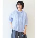 ブラウス シャツ コットン/シルク ローン ふっくら袖ブラウス レディース