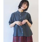 ブラウス シャツ コットン/キュプラ ローンIBK stand ブラウス レディース
