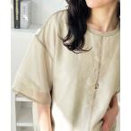 tシャツ オーガンジーレイヤード半袖Tシャツ レディース