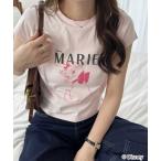 tシャツ 「Disney/ディズニー」別注「Mickey Mouse＆Minnie Mouse」「Marie」コンパクトプリントTシャツ レディース