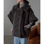 「r.」 ポンチョ FREE チャコールグレー レディース