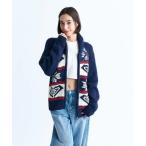 ショッピングカウチン 「ROXY」 ニットカーディガン MEDIUM ネイビー レディース