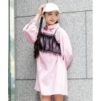 ワンピース シアービスチェ付きシャツワンピ キッズ 子供服 女の子