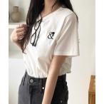 tシャツ 「S-XLサイズ展開」夏コーデのマストアイテム!綿100%ハート刺繍ワンポイントTシャツ レディース