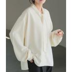 ブラウス シャツ 大人の洗練 ボウタイブラウス レディース