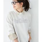 ニット セーター シアー刺繍ロゴニットプルオーバー レディース