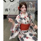 浴衣 「4点セット」花柄浴衣 レディース