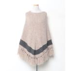 [IENA LA BOUCLE] вязаный пончо FREE бежевый женский 