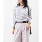 tシャツ LC/LLL カラーアクセントボーダーカットソー レディース