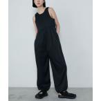 サロペット オーバーオール Balloon hem three tuck all-in-one / バルーンヘム スリータック オールインワン レディ