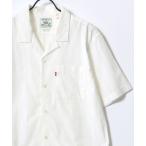 シャツ Levi's/リーバイス THE SUNSET CAMP SHIRT/無地ジャガード 総柄 アロハシャツ/オープンカラーシャツ/キューバシャツ