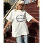 tシャツ ACTIVE EDGE /ロキシーフロントプリントオーバーサイズ半袖Tシャツ レディース