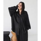 ブラウス シャツ サテンベーシックシャツ レディース