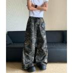 カーゴパンツ 「 裾絞り可能 」ワイドシルエットミリタリー カーゴパンツ メンズ レディース