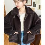 ショッピングブルゾン ブルゾン アウター 2WAYアレンジカラーテディベアボアブルゾン レディース