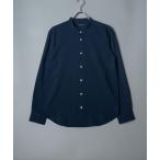 ショッピング接触冷感 シャツ 日本製 接触冷感 リサイクル ポリエステル バンド カラー シャツ(GW) メンズ