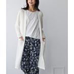 カーディガン 大きいサイズ　綿混うすカルスリットロング丈カーディガン（ＵＶカット・吸汗速乾・抗菌防臭・毛玉防止） レディース