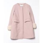 ショッピングSTUART 「JILL by JILL STUART」 ノーカラーコート SMALL ピンク レディース