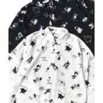 ブラウス シャツ Animal Allover Shirts/接触冷感 イージーケア オーバーサイズ アニマル 総柄 イヌ ネコ サメ ペンギン レギ