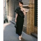 ワンピース 2WAY one shoulder dress with frill / フリル付き2WAYワンショルダーワンピース