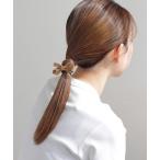 ヘアゴム レザー調リボンヘアゴム