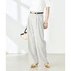 パンツ 「セットアップ対応」ウォッシャブルライトドライシャンブレーワイドパンツ レディース