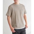 tシャツ 「雑誌MonoMax5月号掲載」メランジワッフルポケ付きフェイクTシャツ メンズ