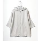 パーカー Dry Fabric Three-Quarter Sleeve Full Zip Hoodie/ドライ 7分袖 フルジップパーカー メンズ