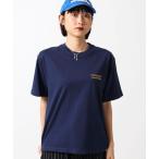 tシャツ 「FFEIN(フェイン)」ワンポイント刺繍ショート丈Tシャツ / Tシャツ 短丈 クルーネック 半袖 刺繍 ワンポイント メンズ レディー
