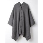 ショッピングポンチョ 「Le Jardin Ouvert」 ニットポンチョ 36 ライトグレー レディース