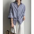 ブラウス シャツ 「WEB限定」ビッグカフスシャツ レディース