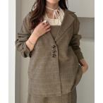 ジャケット テーラードジャケット 「apres jour clair」ツイードジャケット「Set up可能」 レディース