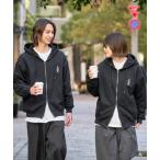 パーカー 「kutir men × Teddy Bear」 ダブルジップショートパーカー メンズ レディース