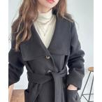 [LAUIR] пальто с отложным воротником MEDIUM черный женский 