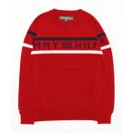 「TOMMY HILFIGER GOLF」 長袖ニット L レッド レディース