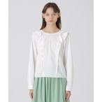 ブラウス シャツ コットンライクナチュラルローンフリルブラウス レディース