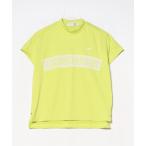 tシャツ (ワイドシルエット)モックネック半袖シャツ レディース